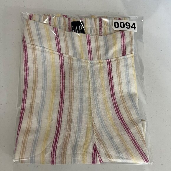 GAP Womens M Linen Blend Rainbow Shorts Slip On Elastic Waist 4 Pockets Vacation - Picture 8 of 8